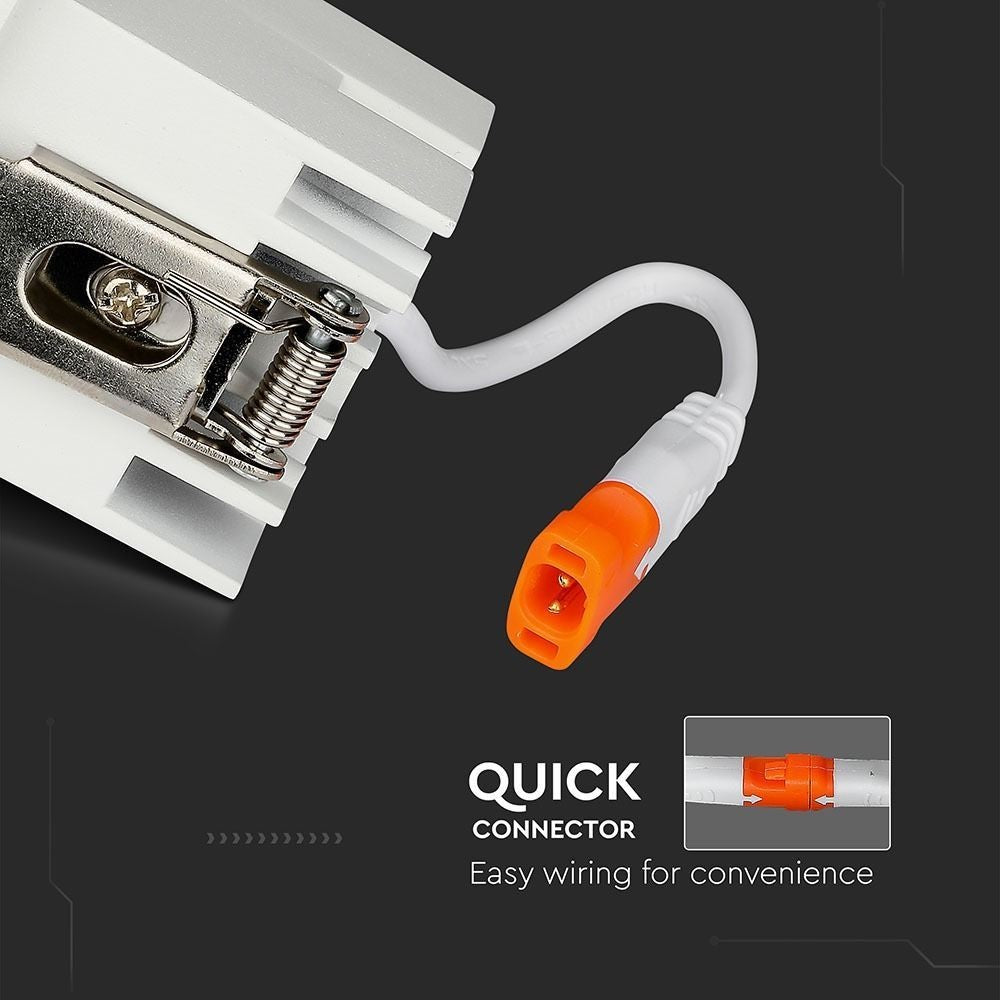V-Tac 4W LED indbygningsdownlight - Hul: 4,5x4,5 cm, Mål: 5,5x5,5 cm, UGR19, RA90, Samsung LED chip, 230V, 320lm, 5 års producentgaranti