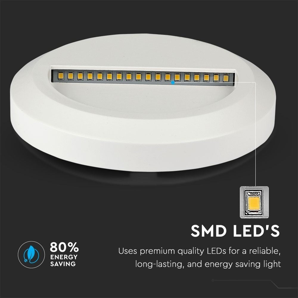 V-Tac 2W LED trappebelysning - IP65 udendørs, 230V