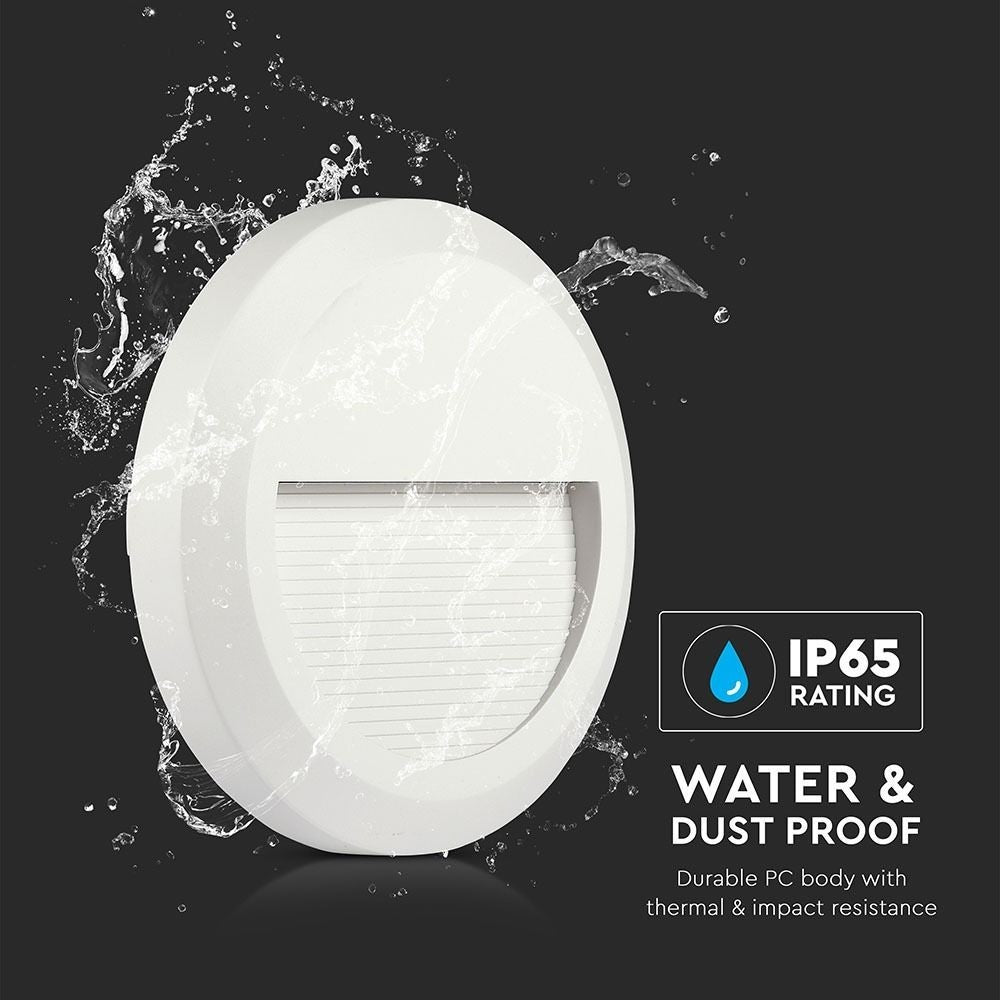 V-Tac 2W LED trappebelysning - IP65 udendørs, 230V