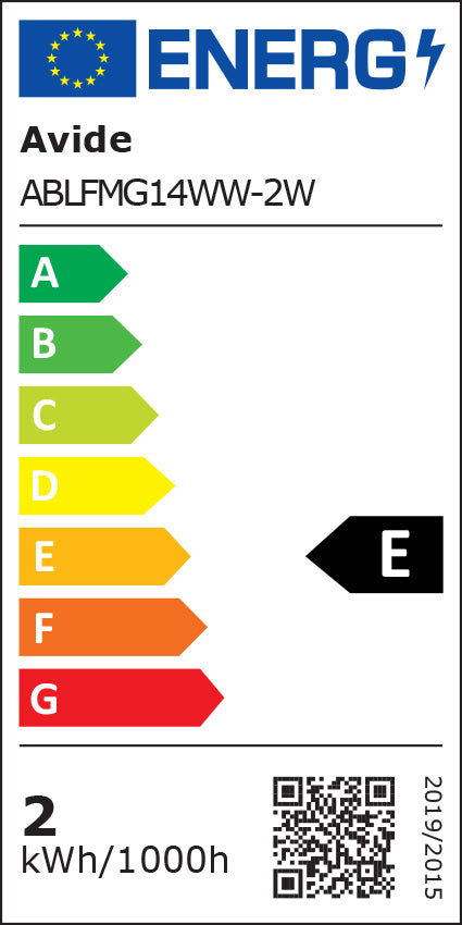 2W LED pære - G45, E14, 230V erstatning for 20W - 250lm, RA80