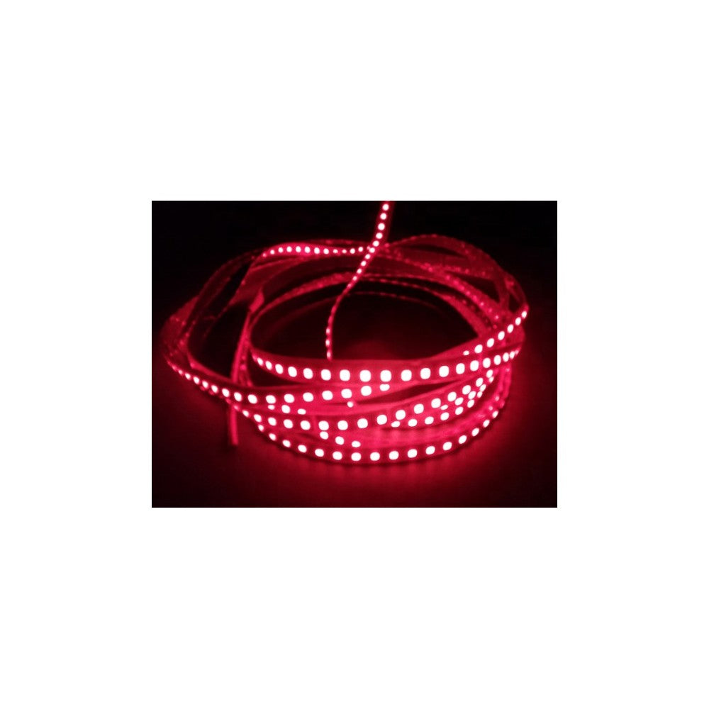 Rød 670 nm 4,8W/m 24V LED Strip - 5m, IP20, 60 LED pr. meter, RA80