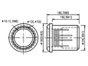 Monteringsholder til 10mm LED - Sort plast, 1 del