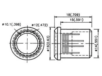 Monteringsholder til 10mm LED - Sort plast, 1 del