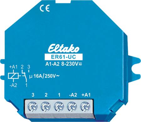RELÆ 1 SKIFTE UC 10A F/DÅSE