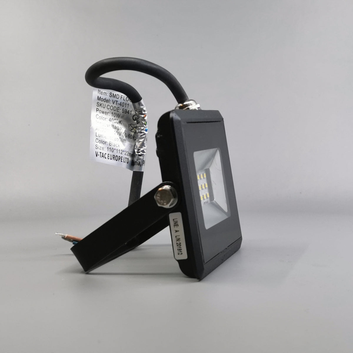 10W LED projektør 4000K 850Lm sort (360° frame 20)