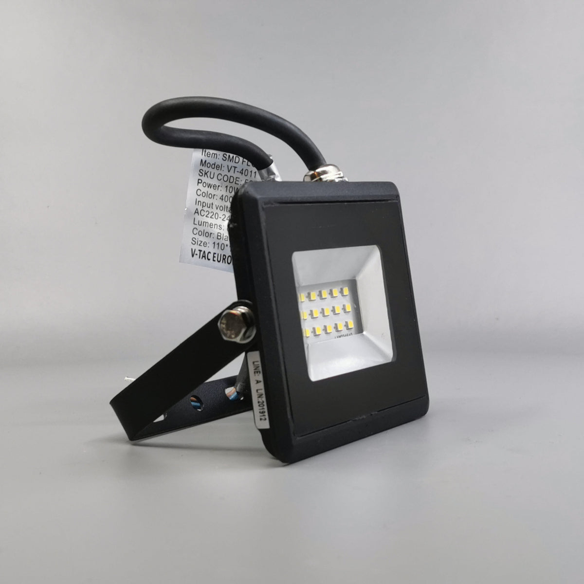 10W LED projektør 4000K 850Lm sort (360° frame 21)