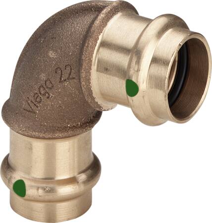 18 mm Vinkel 90° Sanpress med 2 muffer