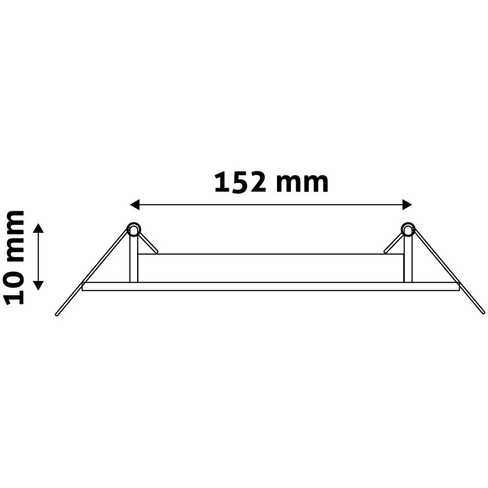 12W LED indbygningspanel - Erstatter 68W - 940lm - Ø15,2 cm hulstørrelse - Ø17 cm mål - RA80 - 230V