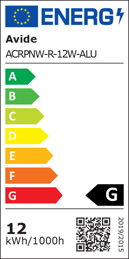 12W LED indbygningspanel - Erstatter 68W - 940lm - Ø15,2 cm hulstørrelse - Ø17 cm mål - RA80 - 230V