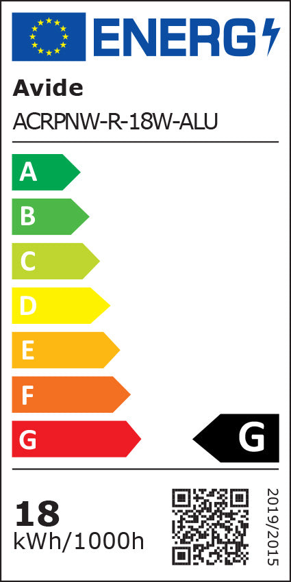 18W LED indbygningspanel - Erstatter 97W - Ø20,2 cm hul, Ø22 cm mål, 230V - 1490lm - RA80