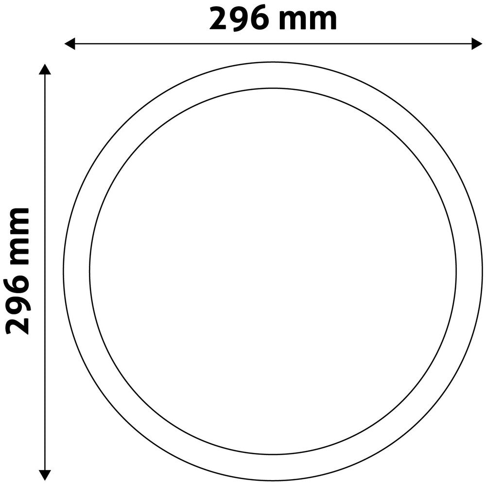 24W LED indbygningspanel - Ø28 cm hul, Ø29,6 cm mål, 230V, 1990lm, RA80