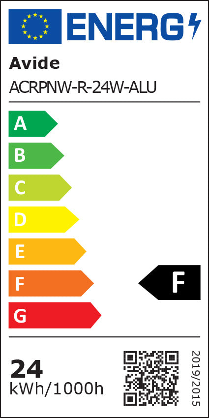 24W LED indbygningspanel - Ø28 cm hul, Ø29,6 cm mål, 230V, 1990lm, RA80
