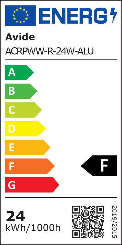 24W LED indbygningspanel - Ø28 cm hul, Ø29,6 cm mål, 230V, 1990lm, RA80