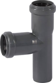 32 mm x 87° Grenrør afløb PP grå