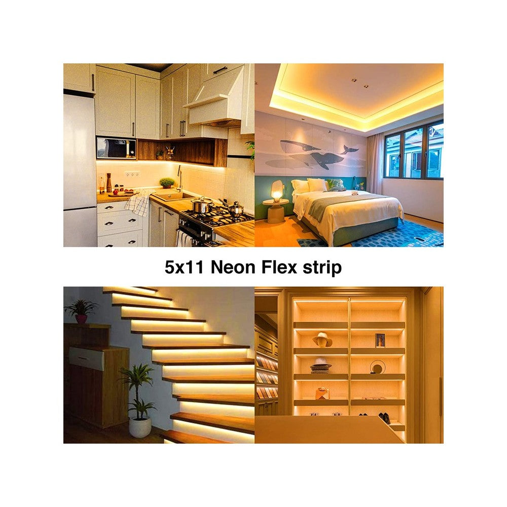 Fleksibel Neon Flex LED-strips - 5 meter, 6W/m, IP65, 12V
