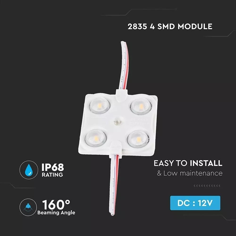 Vandtæt blå LED modul - 1,44W, IP68, Ideel til skilte og specialløsninger