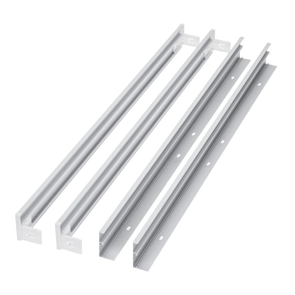 60x60 LED panelramme med hurtig samling, plastikhjørner, skruefri montering og hvid kant
