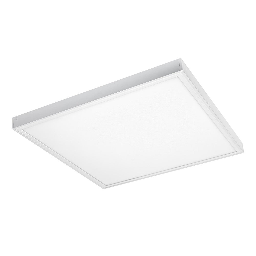 60x60 LED panelramme med hurtig samling, plastikhjørner, skruefri montering og hvid kant