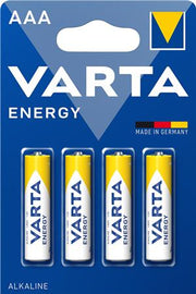 VARTA Energy AAA alkaline batteri kort med 4 stk