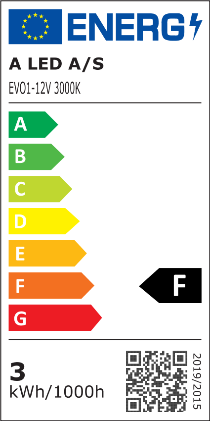 LEDlife Unni68 møbelspot - Sort 12V 3W LED spot med Ø5,6 cm hul og Ø6,8 cm mål - Erstatter 25W - 280lm - RA95 - IP54