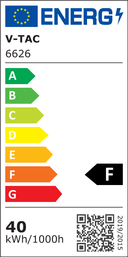 V-Tac 120x30 LED panel - 40W, 4000lm, hvid ramme, højt lysudbytte, energibesparende
