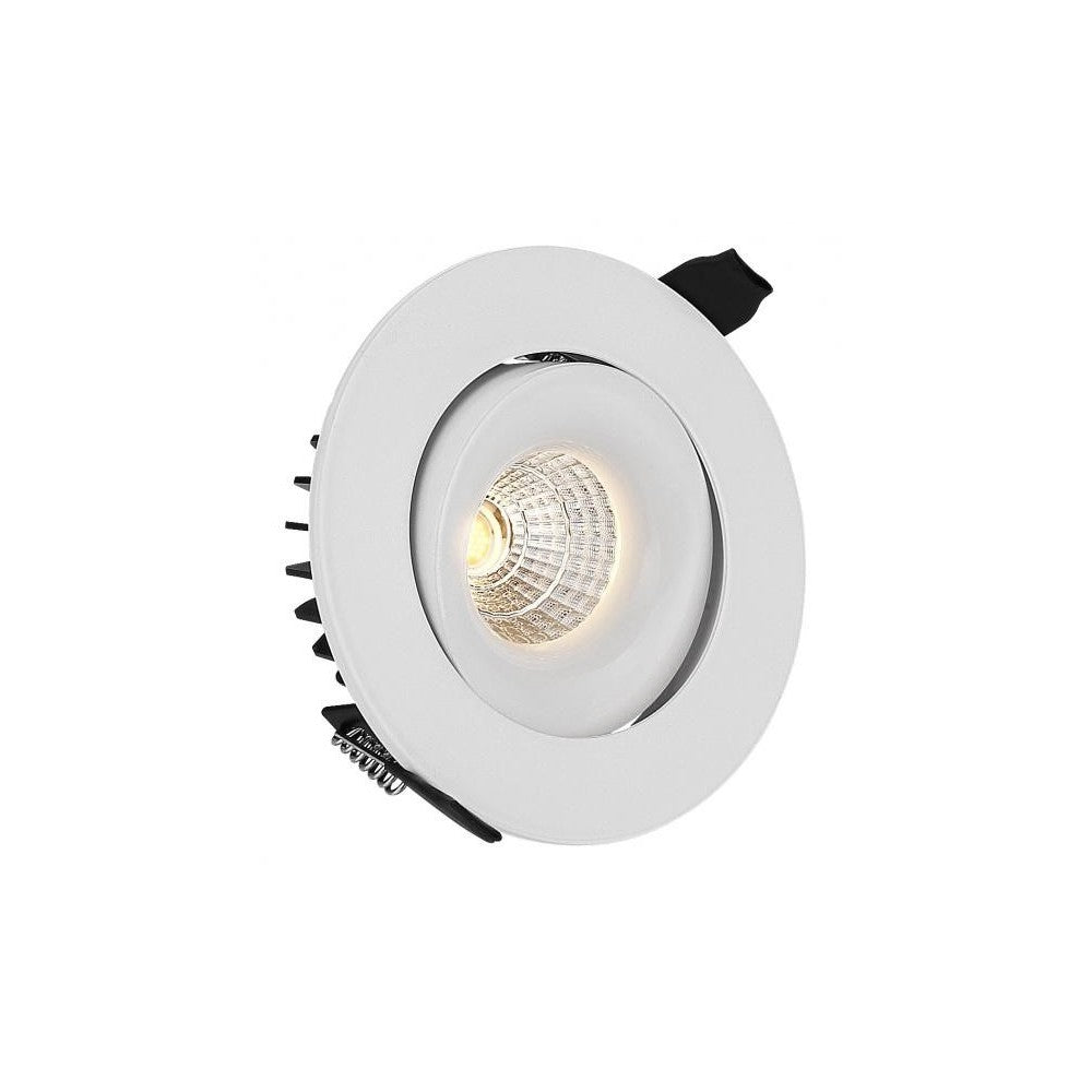 LEDlife 9W indbygningsspot - Hul: Ø9,5 cm, Mål: Ø11,5 cm, RA90, hvid kant, dæmpbar, 230V