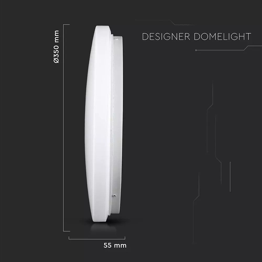 V-Tac rund 24W LED loftslampe - 3i1 valgfri lysfarve, Ø35cm, 230V, inkl. lyskilde og 2600lm