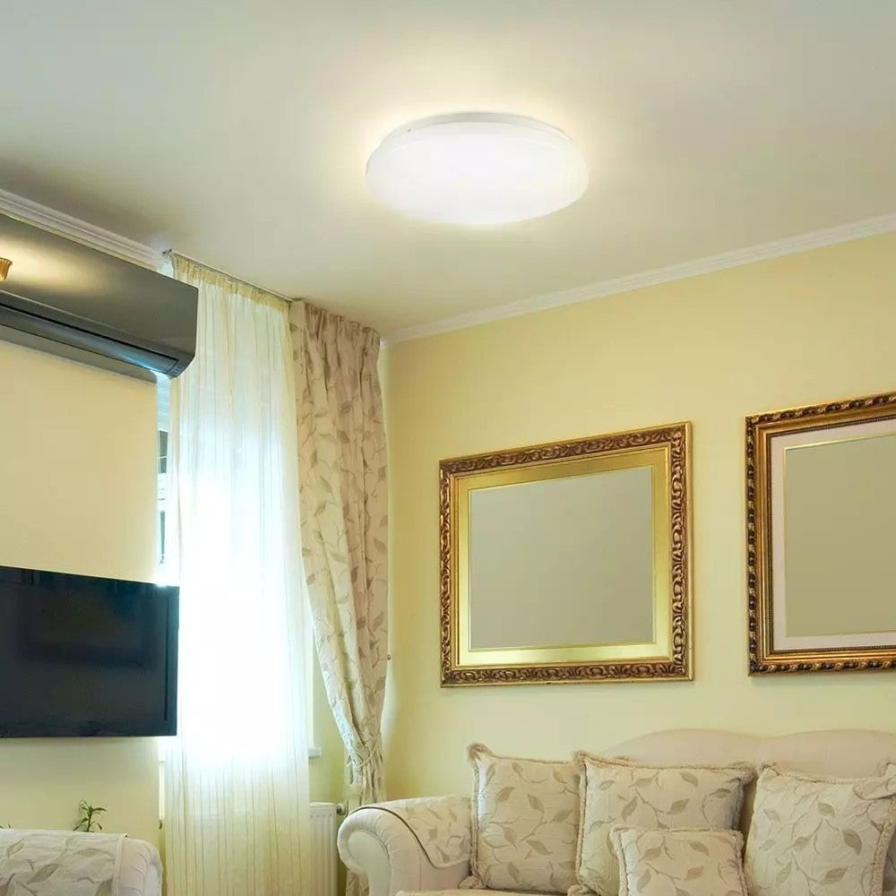V-Tac rund 24W LED loftslampe - 3i1 valgfri lysfarve, Ø35cm, 230V, inkl. lyskilde og 2600lm