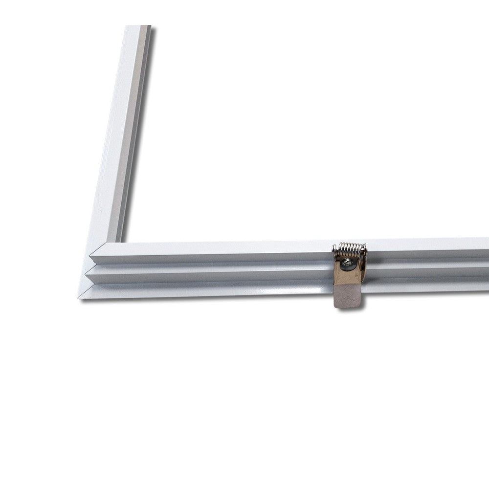 Indbygningsramme til 60x60 LED panel - Troldtekt kompatibel, hvid kant
