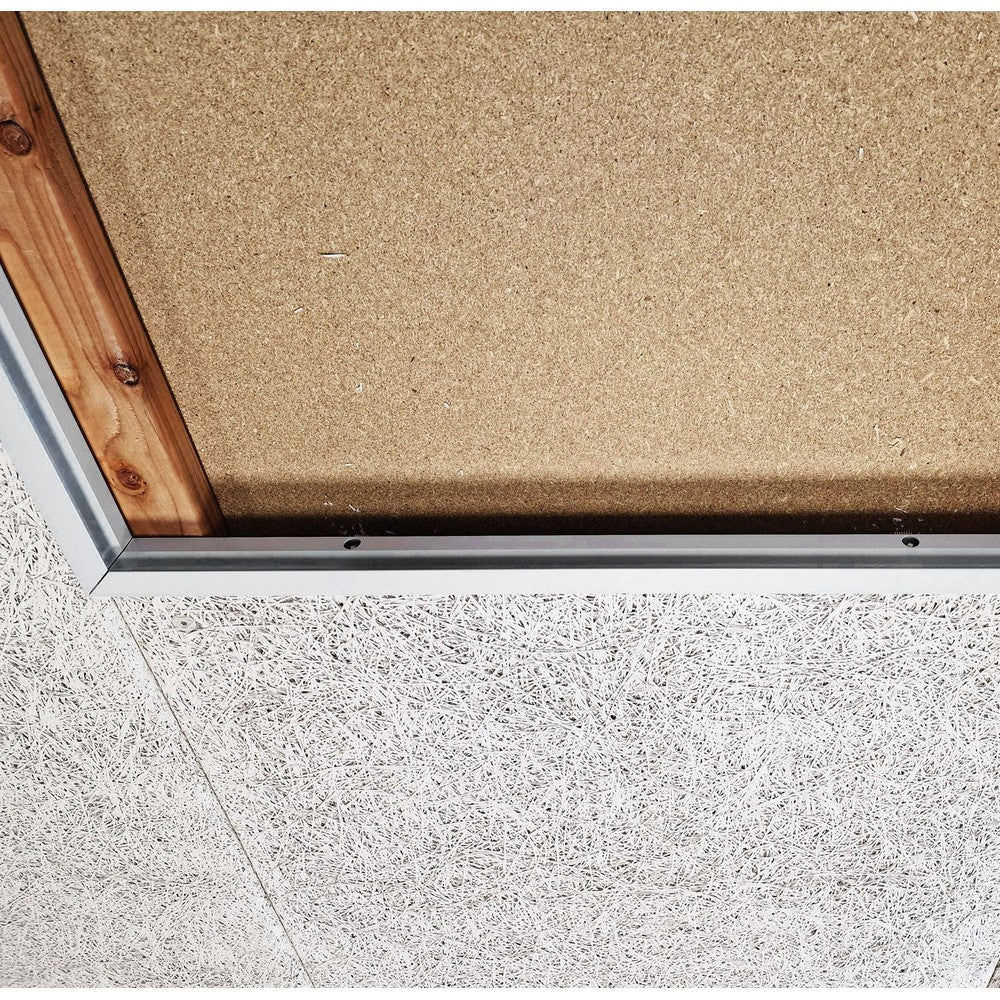 Indbygningsramme til 60x60 LED panel - Troldtekt kompatibel, hvid kant