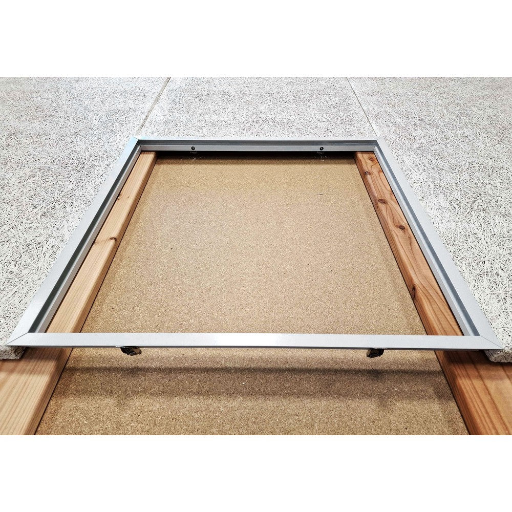 Indbygningsramme til 60x60 LED panel - Troldtekt kompatibel, hvid kant