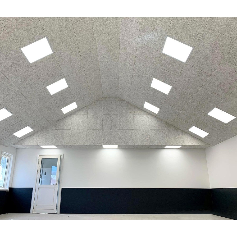 Indbygningsramme til 60x60 LED panel - Troldtekt kompatibel, hvid kant