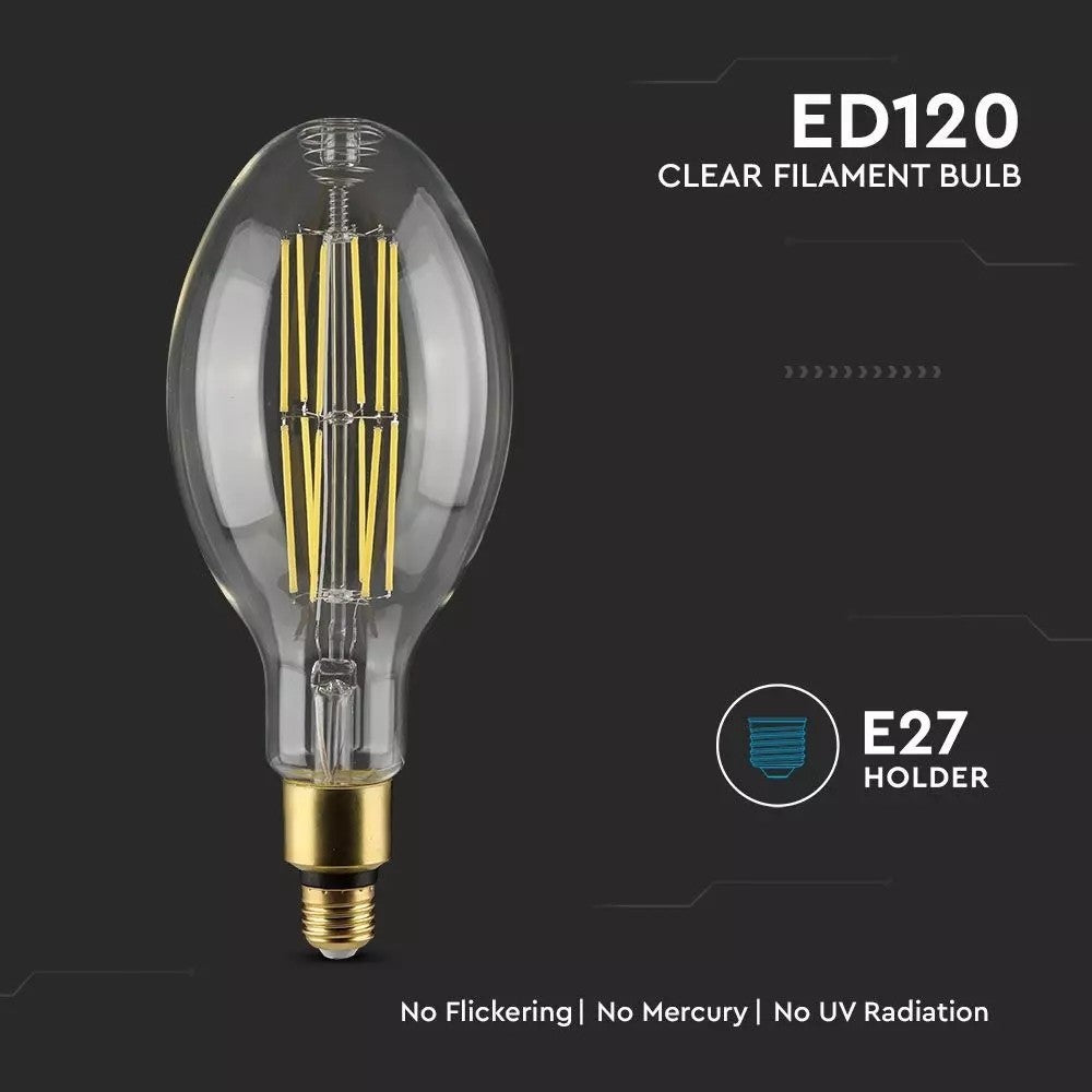 V-Tac 24W LED pære - Kultråd, 160lm/W, ED120, E27 - Erstatter 250W