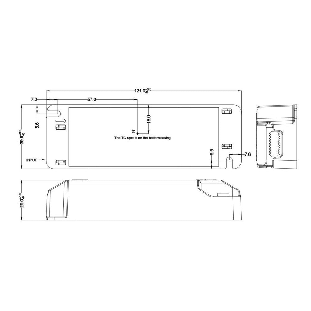 Lifud 20W DALI dæmpbar LED driver - Push dæmp og DALI, flicker fri, 250-500mA, 9-42V, 5 års producentgaranti