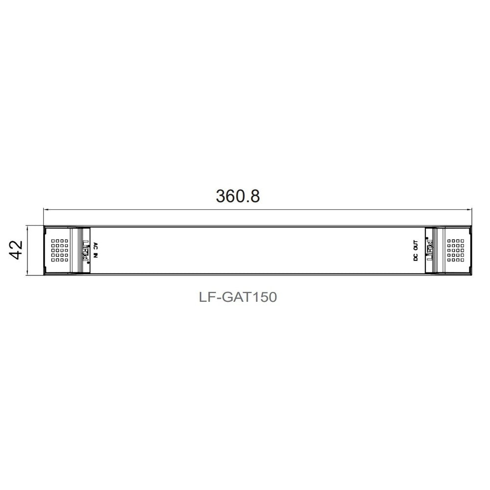 Lifud 150W Dæmpbar Strømforsyning - 24V DC, 6.25A, Triac Dæmpbar, Flicker Free, IP20 (5 års Garanti)