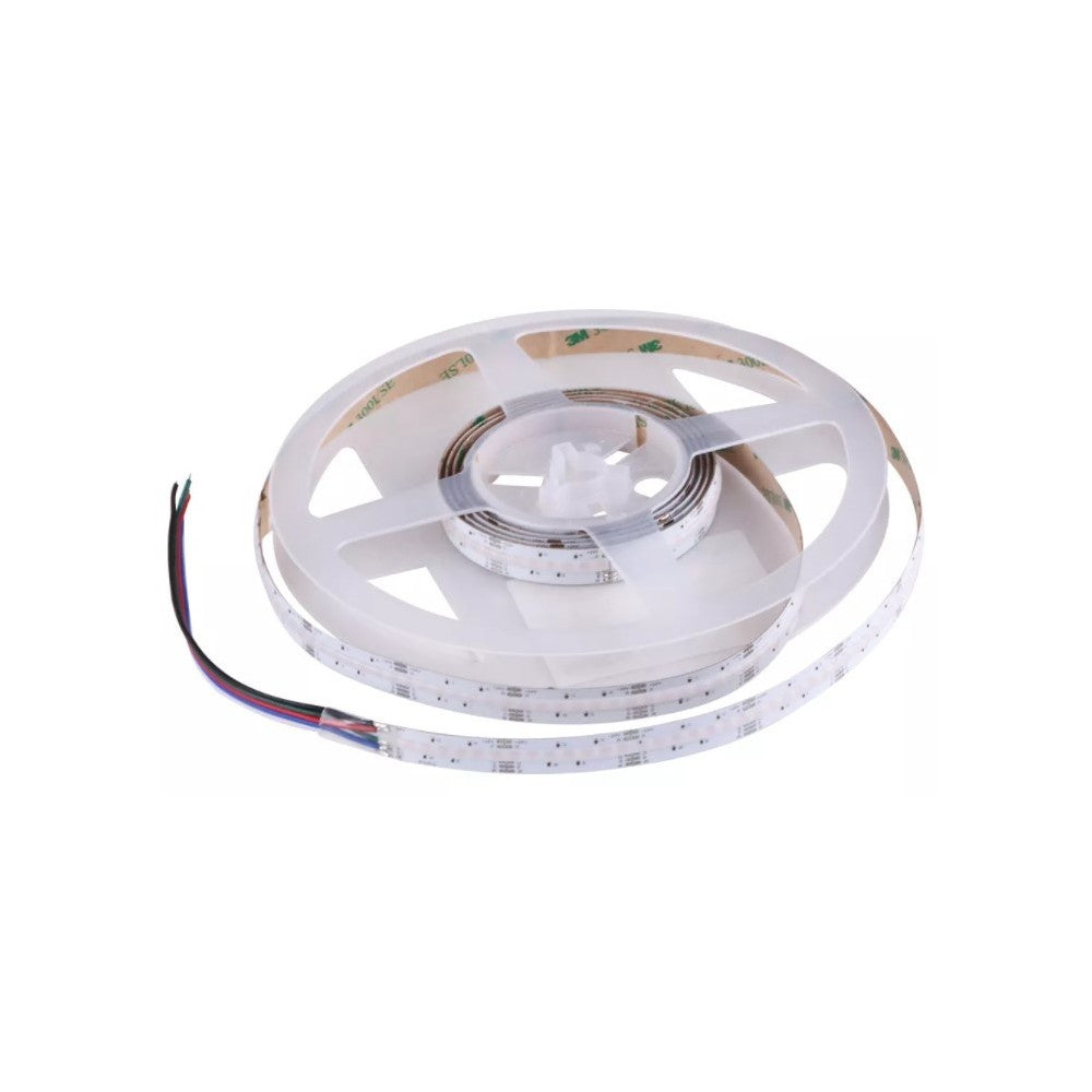 24W/m RGB+WW COB-LED-strips - 5m, IP20, 840 LED pr. meter, 24V, COB-LED (RA90, 1700lm/m)