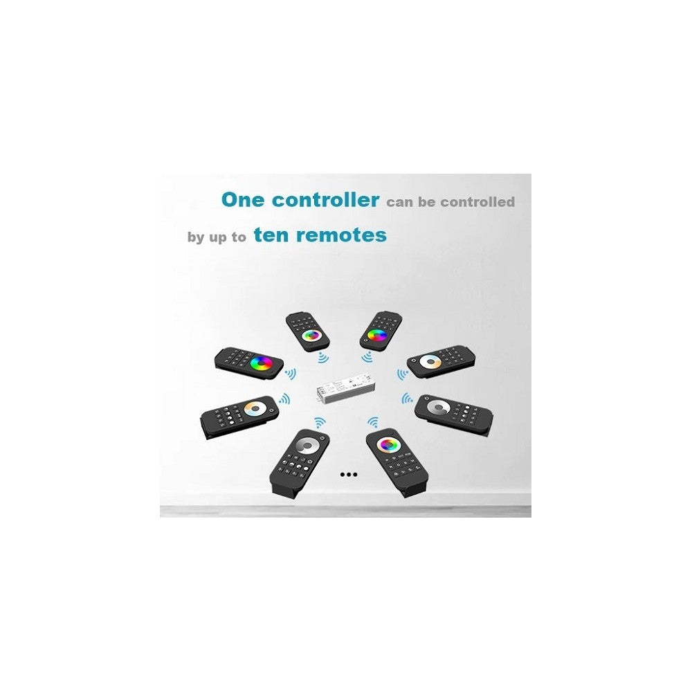 LEDlife rWave touch dæmper sort fjernbetjening - 4 zoner, batteri, inkl. holder