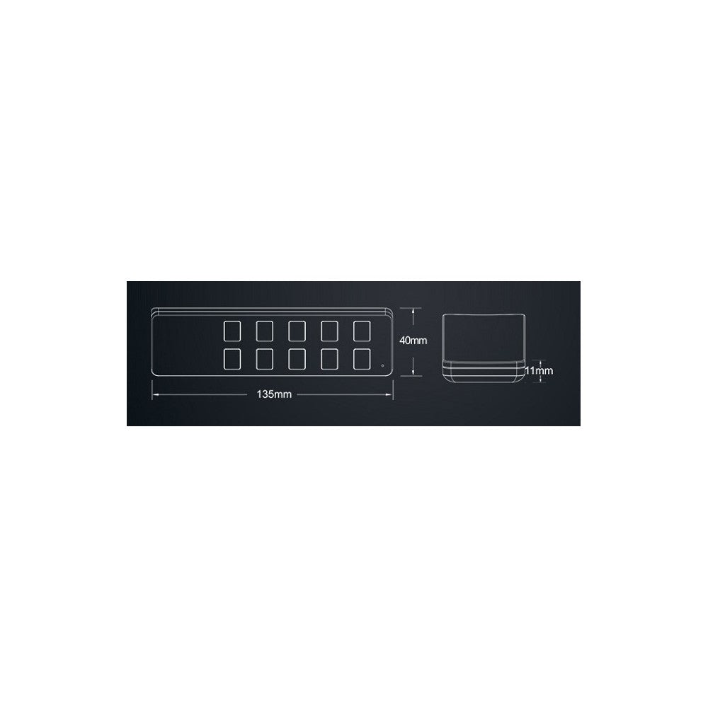 LEDlife rWave CCT slim fjernbetjening med batteri og holder - 1 zone