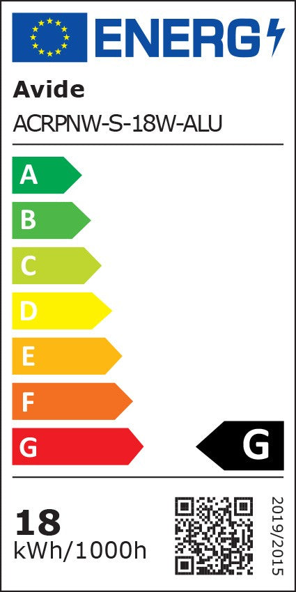 18W LED indbygningspanel - Erstatter 97W - Hul: 20,1 x 20,1 cm - Mål: 22 x 22 cm - 230V - 1490lm - RA80