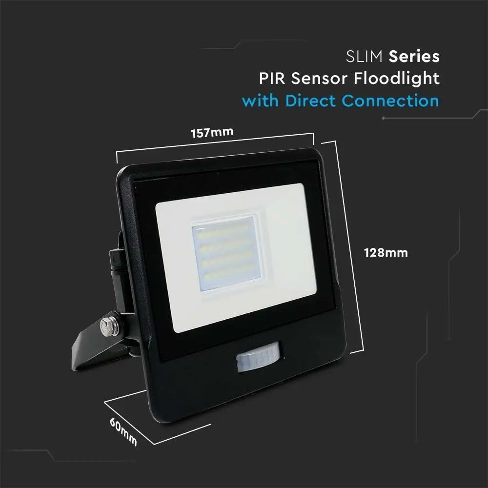 V-Tac 20W LED projektør med sensor - SMD, Samsung LED chip, 5 års producentgaranti