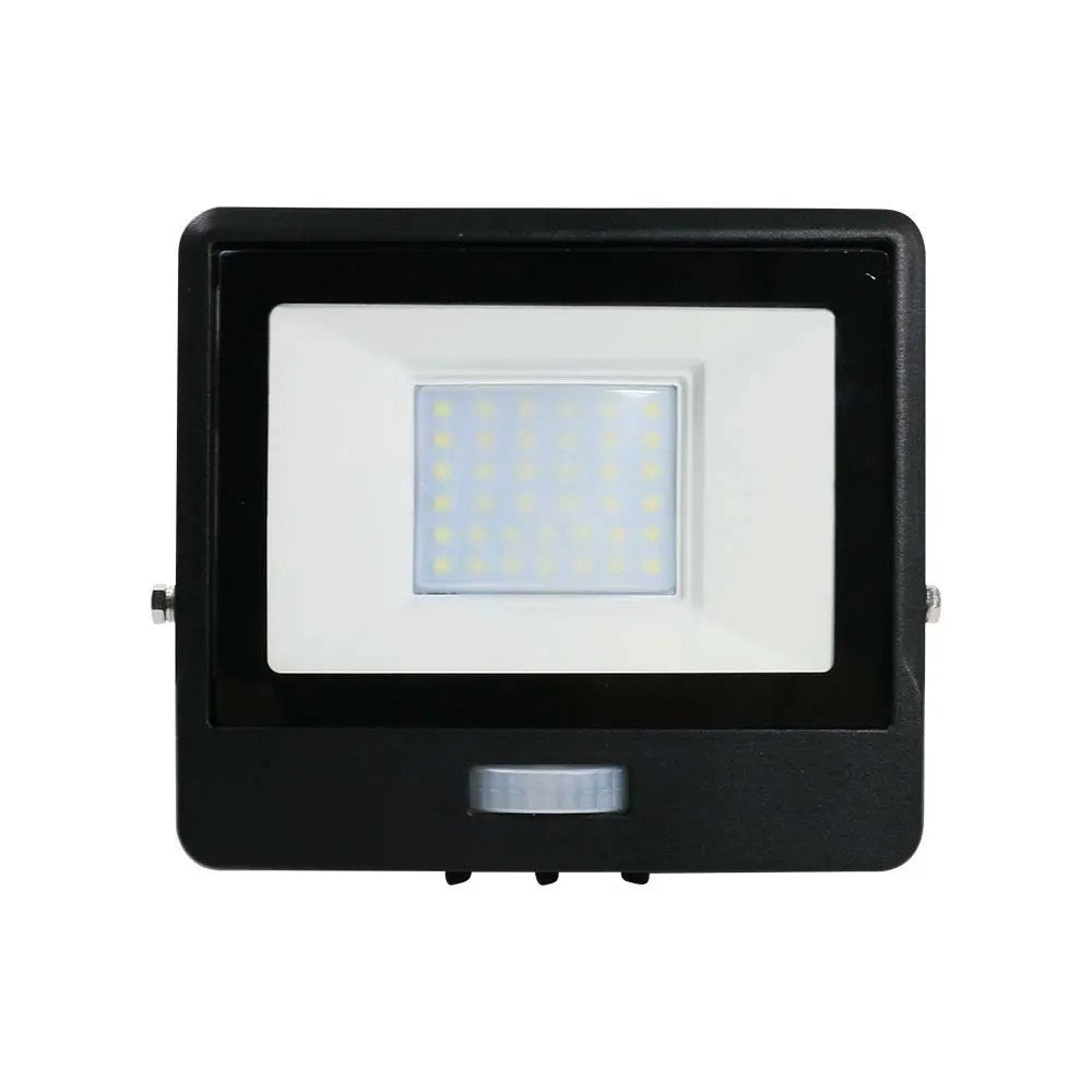V-Tac 30W LED projektør med sensor og Samsung LED chip - 5 års garanti, IP65