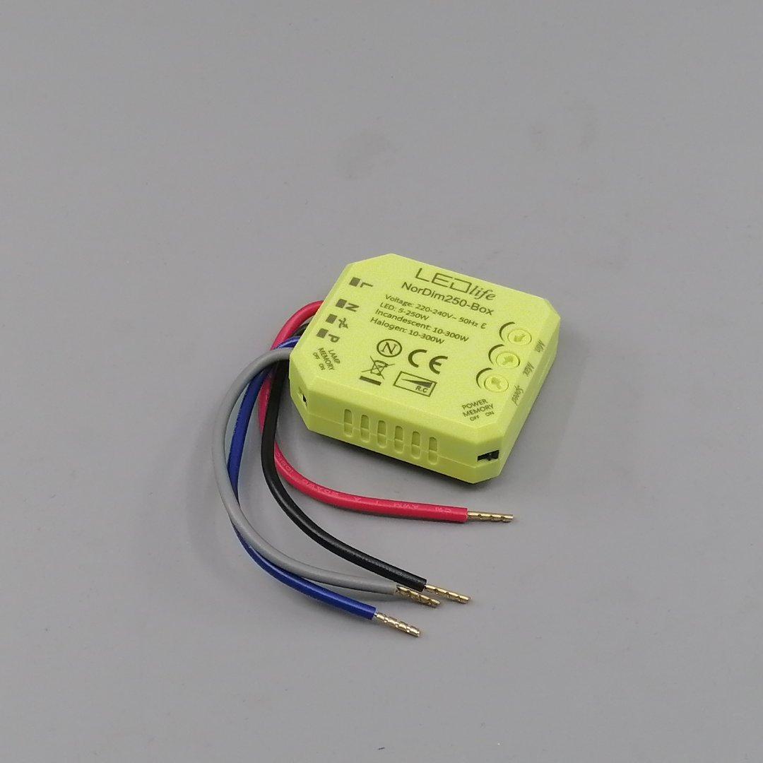 LED-dåse-Lysdæmper 5-250W - Justerbar dæmpning (360° frame 2)