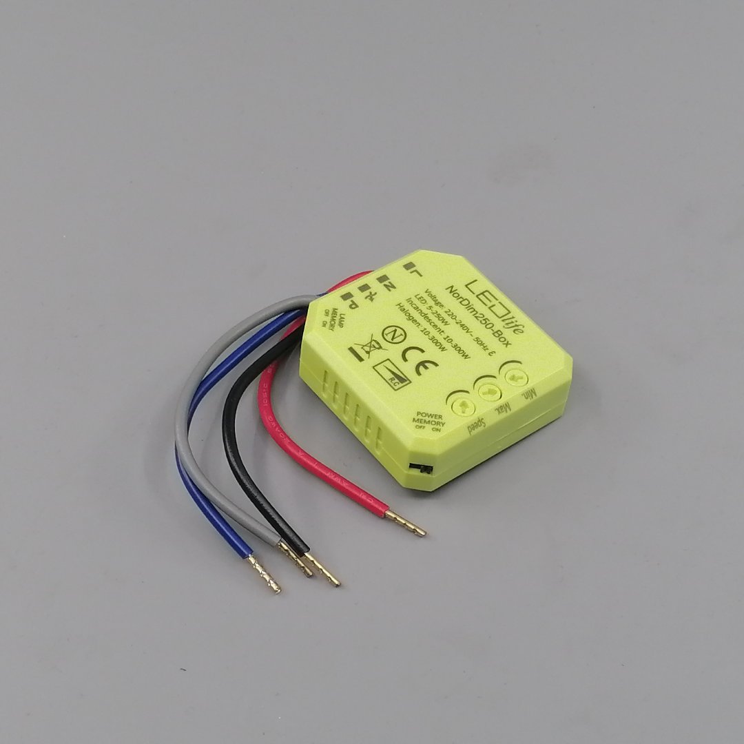 LED-dåse-Lysdæmper 5-250W - Justerbar dæmpning (360° frame 4)