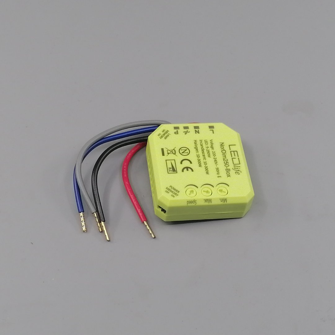 LED-dåse-Lysdæmper 5-250W - Justerbar dæmpning (360° frame 6)