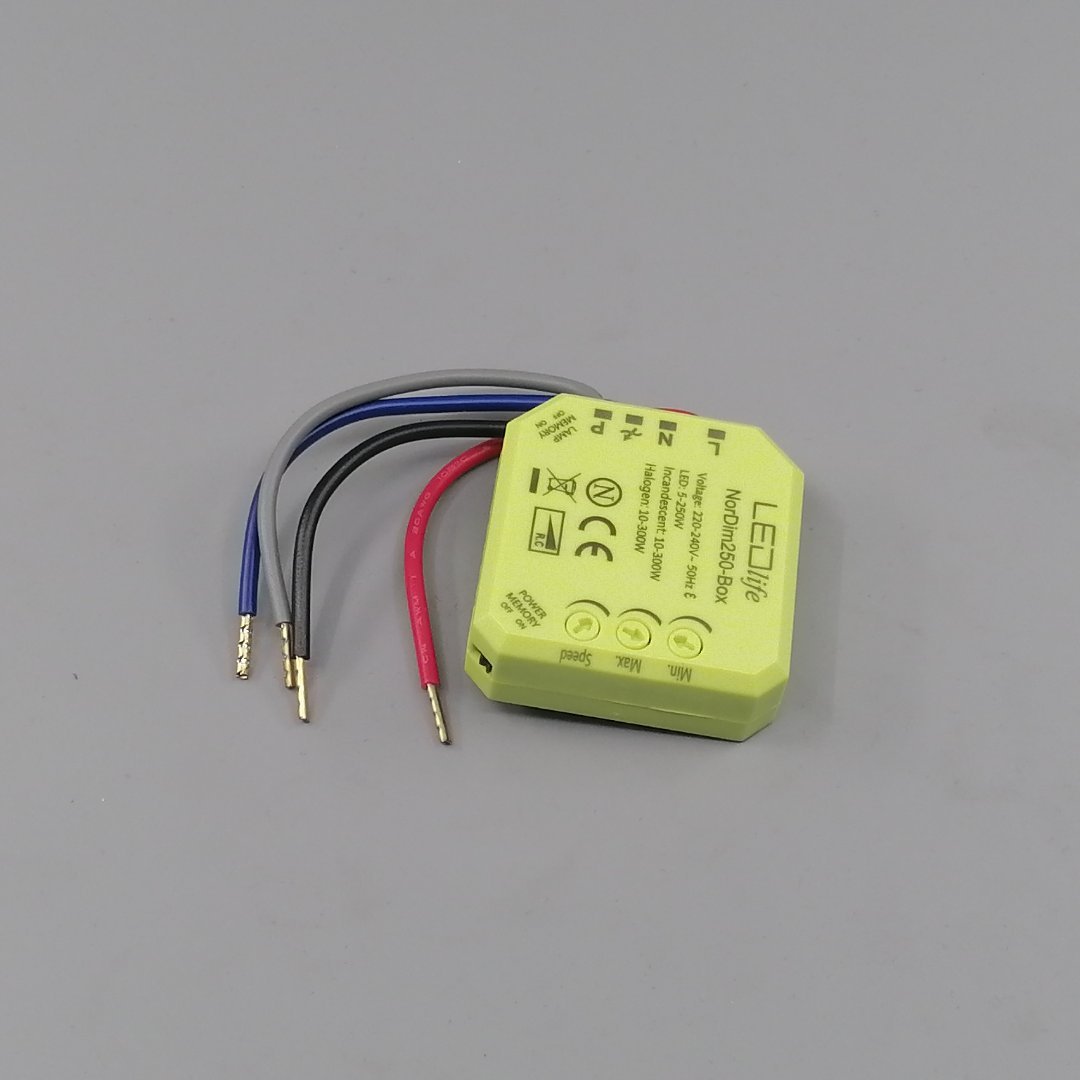 LED-dåse-Lysdæmper 5-250W - Justerbar dæmpning (360° frame 7)