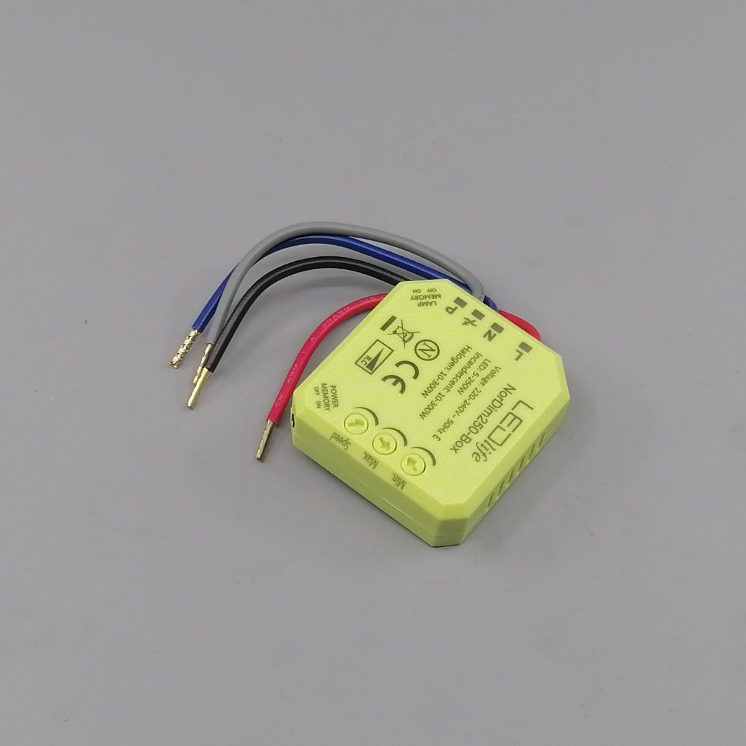 LED-dåse-Lysdæmper 5-250W - Justerbar dæmpning (360° frame 9)
