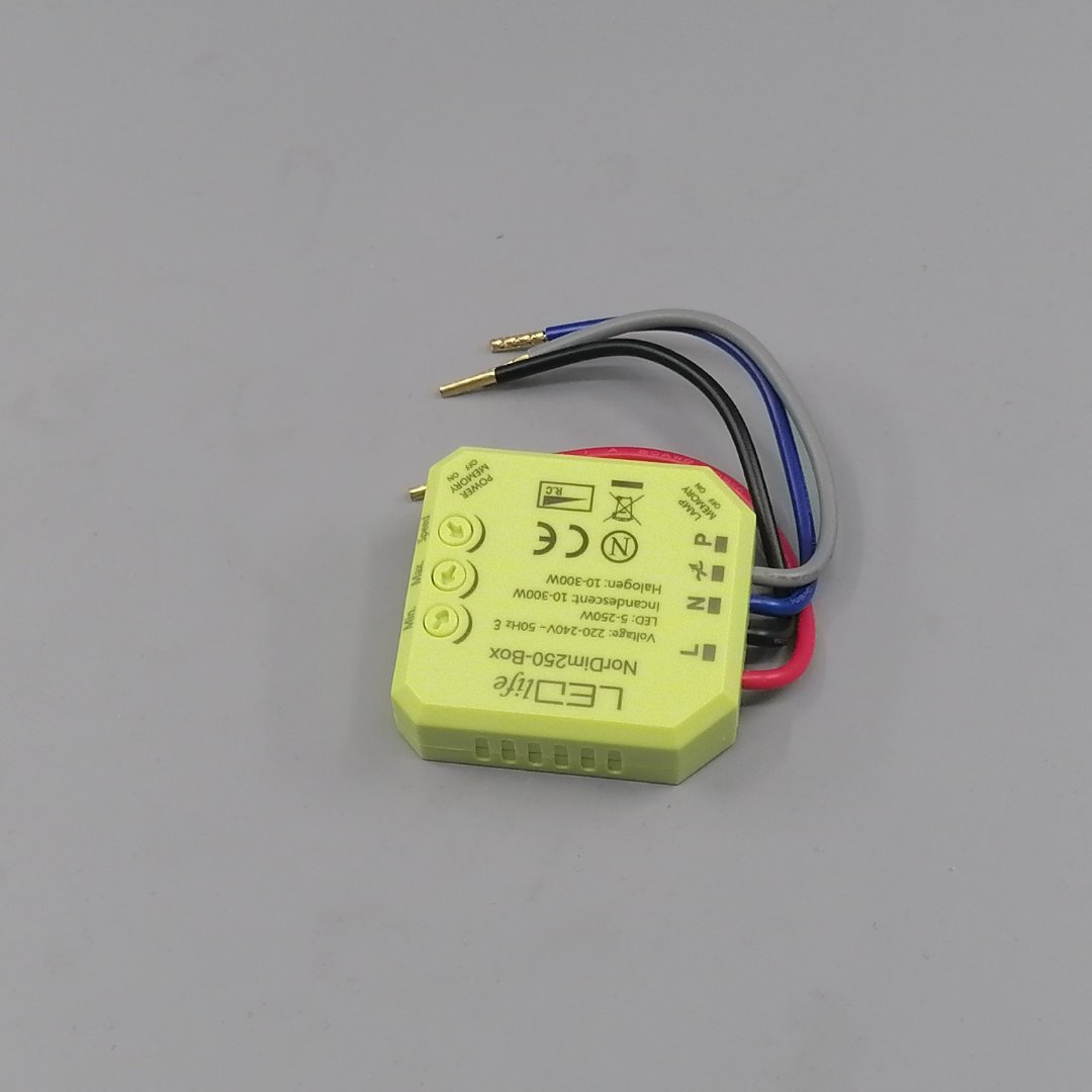 LED-dåse-Lysdæmper 5-250W - Justerbar dæmpning (360° frame 13)