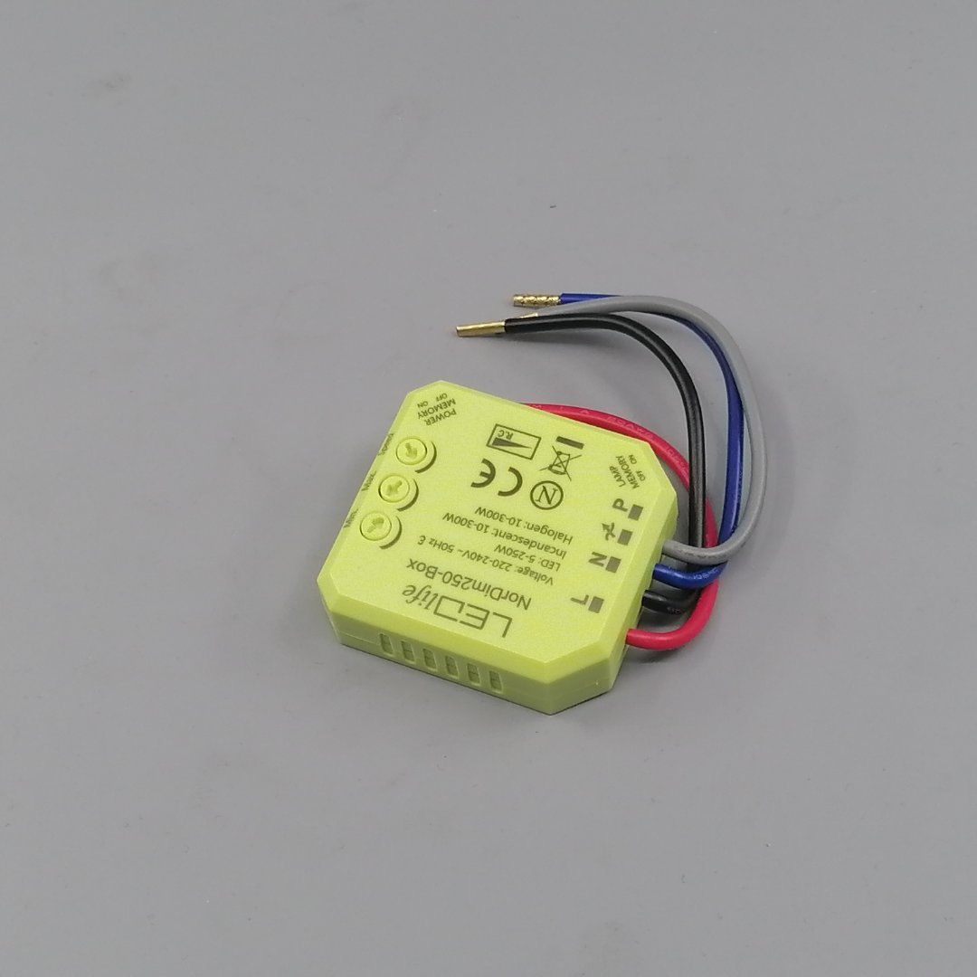 LED-dåse-Lysdæmper 5-250W - Justerbar dæmpning (360° frame 14)