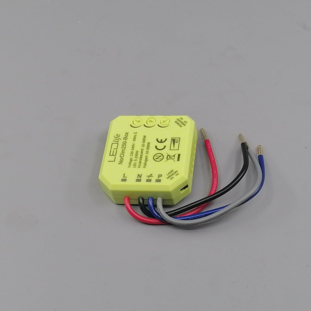 LED-dåse-Lysdæmper 5-250W - Justerbar dæmpning (360° frame 19)