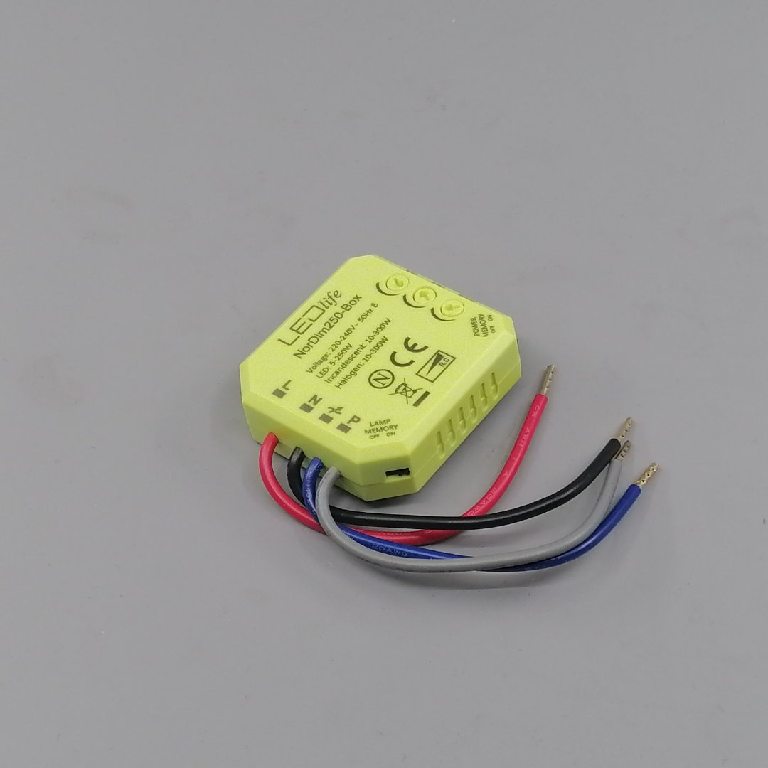 LED-dåse-Lysdæmper 5-250W - Justerbar dæmpning (360° frame 21)